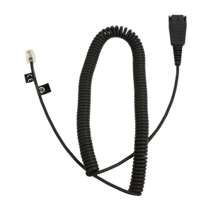 Jabra QD to RJ10, coiled